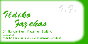 ildiko fazekas business card